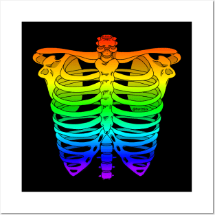 Rainbow Ribcage Posters and Art